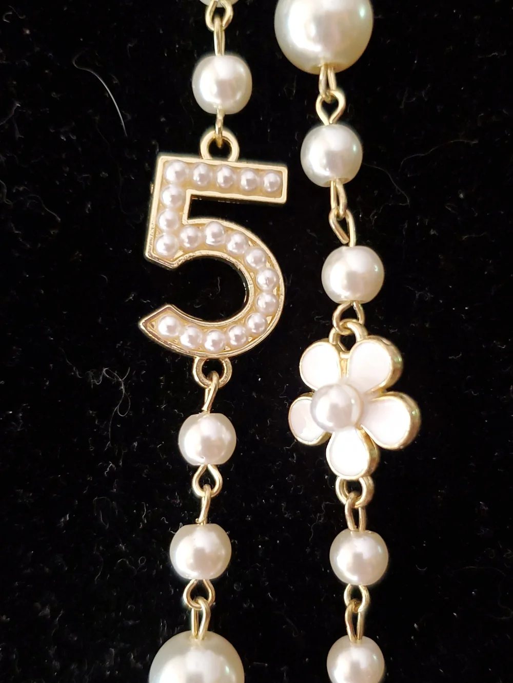 Chanel Pearl and Crystal Double Necklack